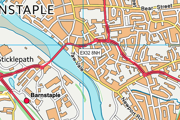 EX32 8NH map - OS VectorMap District (Ordnance Survey)