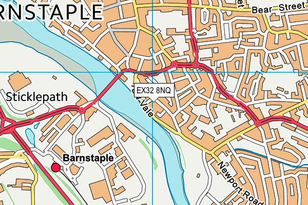 EX32 8NQ map - OS VectorMap District (Ordnance Survey)
