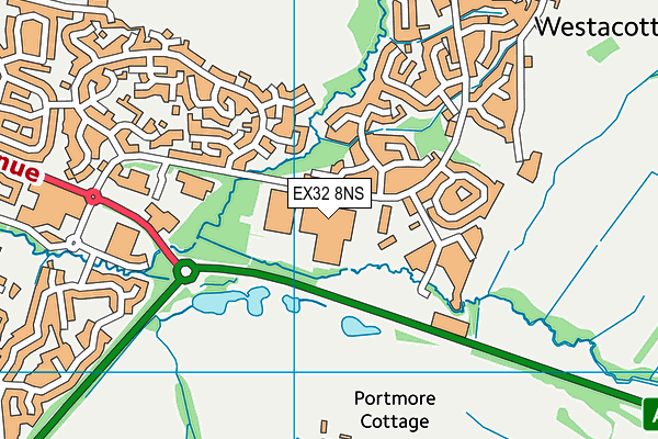 EX32 8NS map - OS VectorMap District (Ordnance Survey) EX32 8NS map - OS VectorMap District (Ordnance Survey)