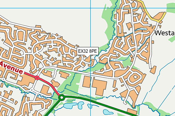 EX32 8PE map - OS VectorMap District (Ordnance Survey) EX32 8PE map - OS VectorMap District (Ordnance Survey)