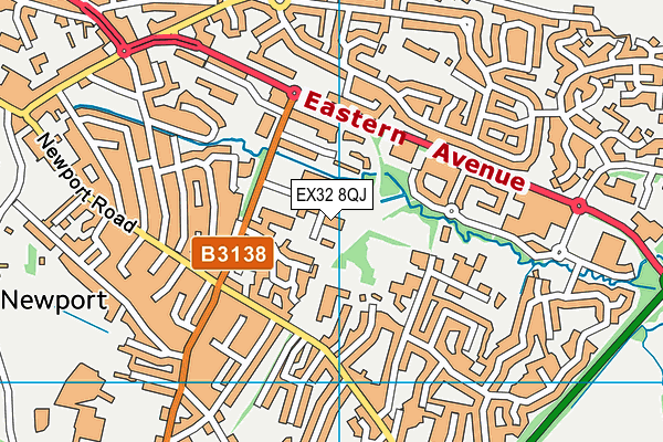 EX32 8QJ map - OS VectorMap District (Ordnance Survey) EX32 8QJ map - OS VectorMap District (Ordnance Survey)