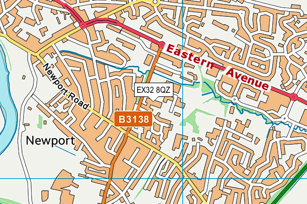 EX32 8QZ map - OS VectorMap District (Ordnance Survey) EX32 8QZ map - OS VectorMap District (Ordnance Survey)