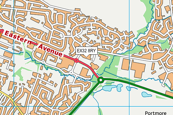 EX32 8RY map - OS VectorMap District (Ordnance Survey) EX32 8RY map - OS VectorMap District (Ordnance Survey)