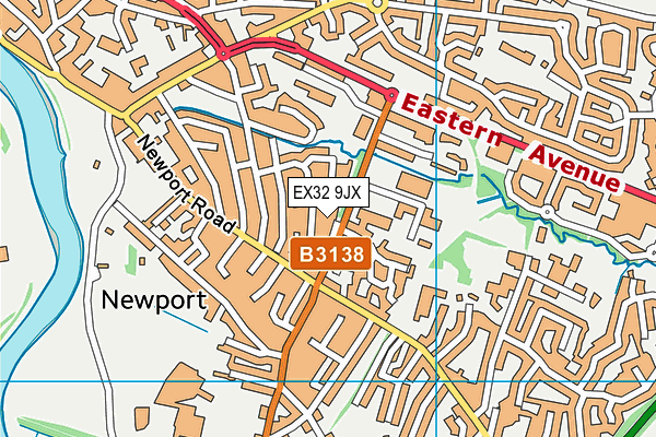 EX32 9JX map - OS VectorMap District (Ordnance Survey) EX32 9JX map - OS VectorMap District (Ordnance Survey)