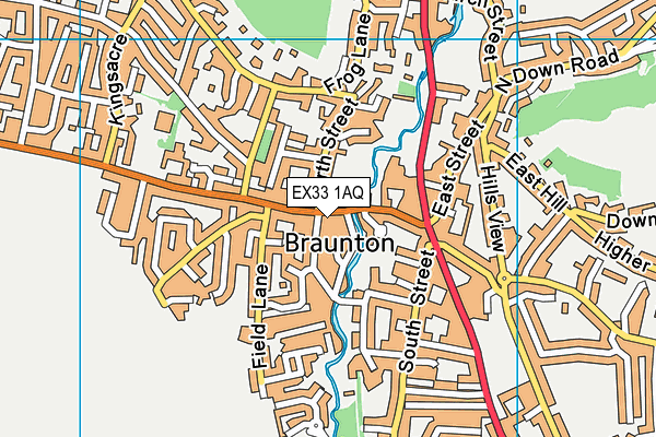 EX33 1AQ map - OS VectorMap District (Ordnance Survey) EX33 1AQ map - OS VectorMap District (Ordnance Survey)