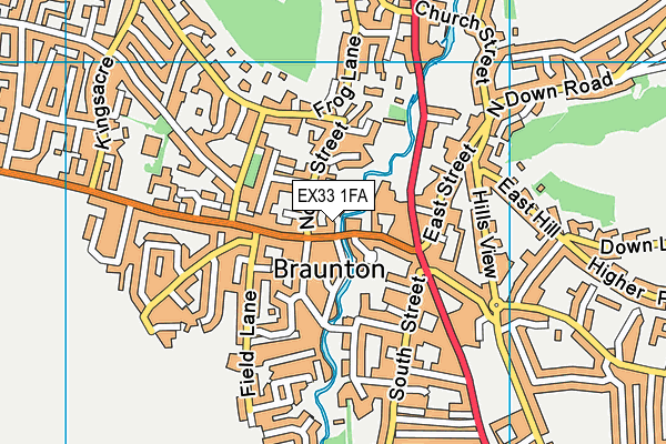 EX33 1FA map - OS VectorMap District (Ordnance Survey) EX33 1FA map - OS VectorMap District (Ordnance Survey)