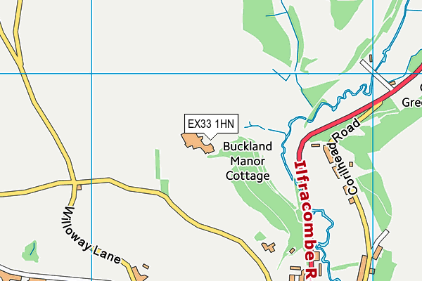 EX33 1HN map - OS VectorMap District (Ordnance Survey) EX33 1HN map - OS VectorMap District (Ordnance Survey)
