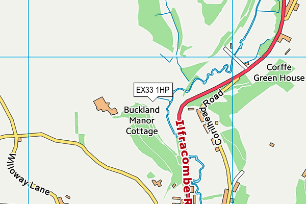 EX33 1HP map - OS VectorMap District (Ordnance Survey) EX33 1HP map - OS VectorMap District (Ordnance Survey)