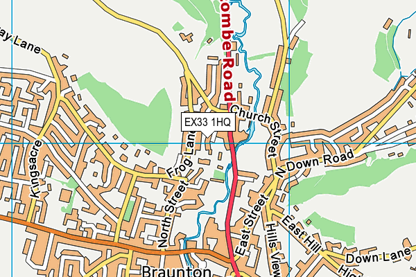 EX33 1HQ map - OS VectorMap District (Ordnance Survey) EX33 1HQ map - OS VectorMap District (Ordnance Survey)