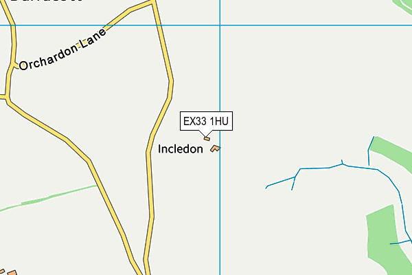 EX33 1HU map - OS VectorMap District (Ordnance Survey) EX33 1HU map - OS VectorMap District (Ordnance Survey)