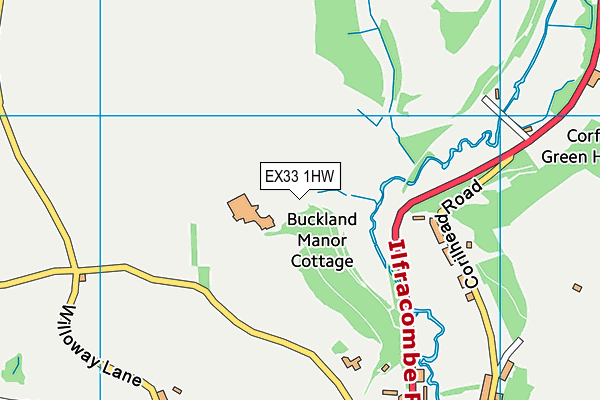 EX33 1HW map - OS VectorMap District (Ordnance Survey) EX33 1HW map - OS VectorMap District (Ordnance Survey)