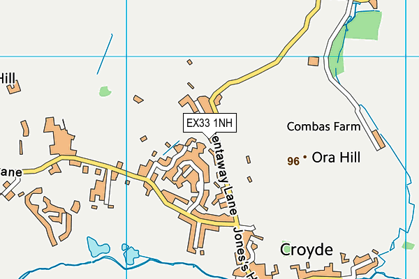 EX33 1NH map - OS VectorMap District (Ordnance Survey) EX33 1NH map - OS VectorMap District (Ordnance Survey)