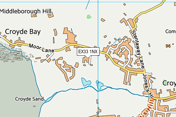 EX33 1NX map - OS VectorMap District (Ordnance Survey) EX33 1NX map - OS VectorMap District (Ordnance Survey)