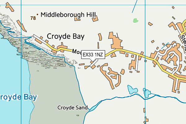 EX33 1NZ map - OS VectorMap District (Ordnance Survey) EX33 1NZ map - OS VectorMap District (Ordnance Survey)