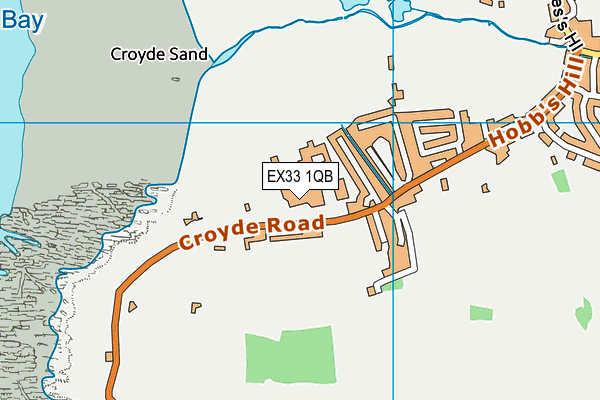 EX33 1QB map - OS VectorMap District (Ordnance Survey) EX33 1QB map - OS VectorMap District (Ordnance Survey)