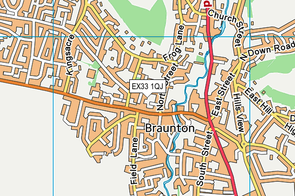 EX33 1QJ map - OS VectorMap District (Ordnance Survey) EX33 1QJ map - OS VectorMap District (Ordnance Survey)