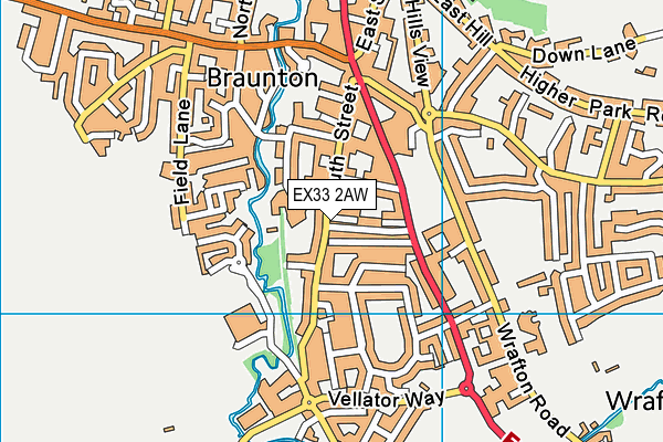 EX33 2AW map - OS VectorMap District (Ordnance Survey) EX33 2AW map - OS VectorMap District (Ordnance Survey)