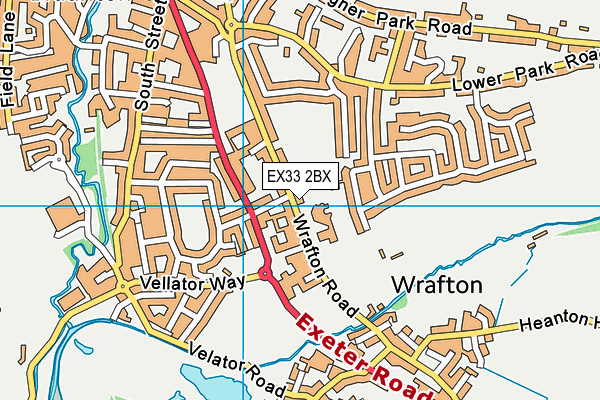 EX33 2BX map - OS VectorMap District (Ordnance Survey) EX33 2BX map - OS VectorMap District (Ordnance Survey)