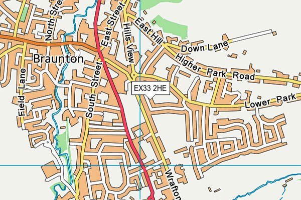 EX33 2HE map - OS VectorMap District (Ordnance Survey) EX33 2HE map - OS VectorMap District (Ordnance Survey)