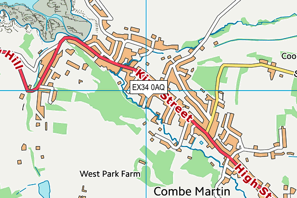 EX34 0AQ map - OS VectorMap District (Ordnance Survey) EX34 0AQ map - OS VectorMap District (Ordnance Survey)