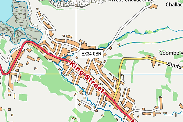 EX34 0BR map - OS VectorMap District (Ordnance Survey) EX34 0BR map - OS VectorMap District (Ordnance Survey)