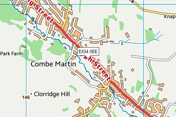 EX34 0EE map - OS VectorMap District (Ordnance Survey) EX34 0EE map - OS VectorMap District (Ordnance Survey)