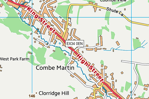 EX34 0EN map - OS VectorMap District (Ordnance Survey) EX34 0EN map - OS VectorMap District (Ordnance Survey)