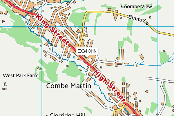 EX34 0HN map - OS VectorMap District (Ordnance Survey) EX34 0HN map - OS VectorMap District (Ordnance Survey)