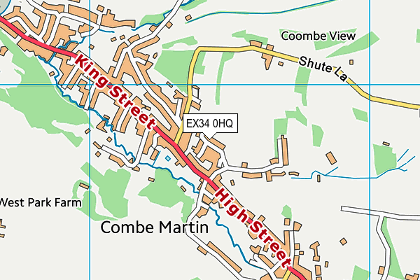 EX34 0HQ map - OS VectorMap District (Ordnance Survey) EX34 0HQ map - OS VectorMap District (Ordnance Survey)