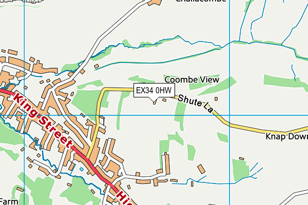 EX34 0HW map - OS VectorMap District (Ordnance Survey) EX34 0HW map - OS VectorMap District (Ordnance Survey)