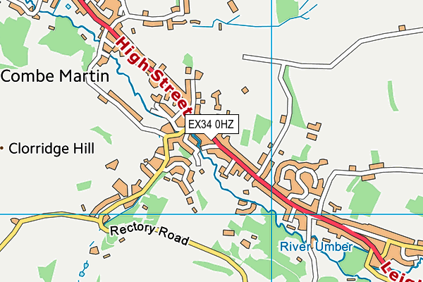 EX34 0HZ map - OS VectorMap District (Ordnance Survey) EX34 0HZ map - OS VectorMap District (Ordnance Survey)