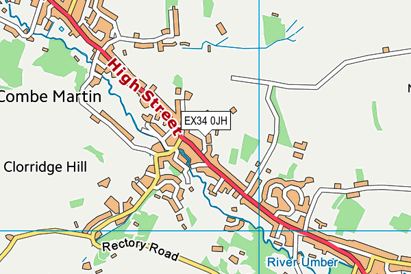 EX34 0JH map - OS VectorMap District (Ordnance Survey) EX34 0JH map - OS VectorMap District (Ordnance Survey)