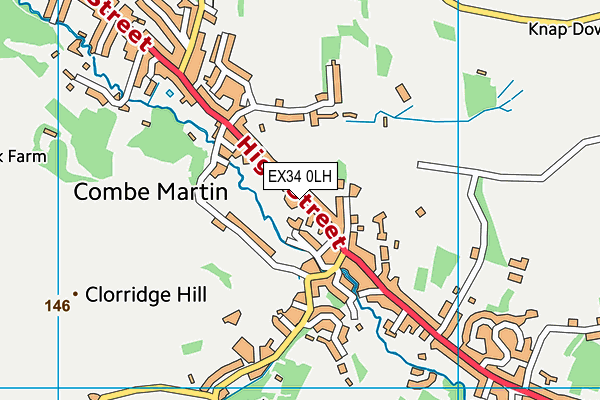 EX34 0LH map - OS VectorMap District (Ordnance Survey) EX34 0LH map - OS VectorMap District (Ordnance Survey)