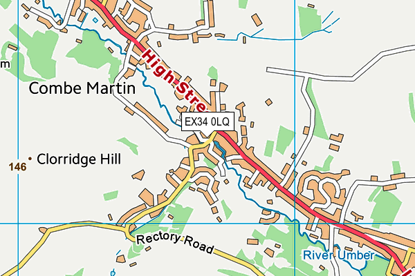 EX34 0LQ map - OS VectorMap District (Ordnance Survey) EX34 0LQ map - OS VectorMap District (Ordnance Survey)
