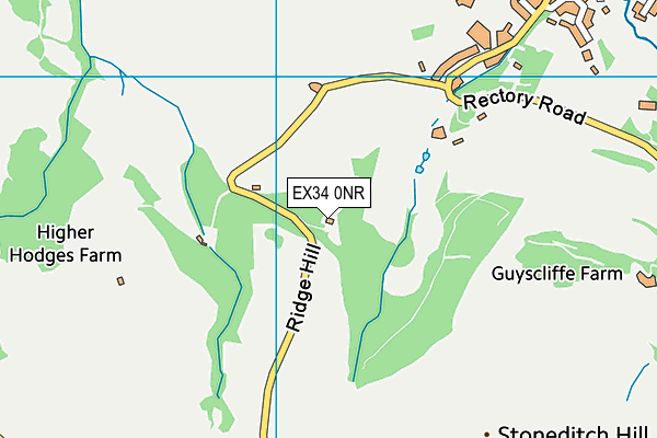 EX34 0NR map - OS VectorMap District (Ordnance Survey) EX34 0NR map - OS VectorMap District (Ordnance Survey)