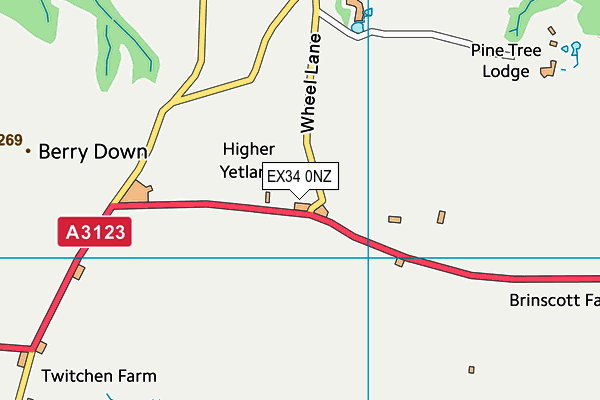 EX34 0NZ map - OS VectorMap District (Ordnance Survey) EX34 0NZ map - OS VectorMap District (Ordnance Survey)