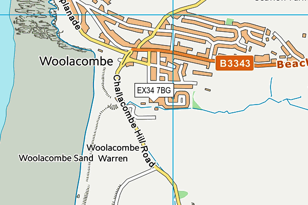 EX34 7BG map - OS VectorMap District (Ordnance Survey) EX34 7BG map - OS VectorMap District (Ordnance Survey)