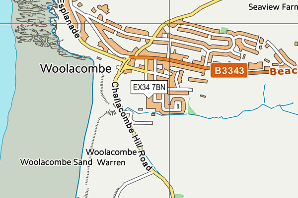 EX34 7BN map - OS VectorMap District (Ordnance Survey) EX34 7BN map - OS VectorMap District (Ordnance Survey)