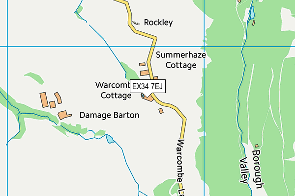 EX34 7EJ map - OS VectorMap District (Ordnance Survey) EX34 7EJ map - OS VectorMap District (Ordnance Survey)
