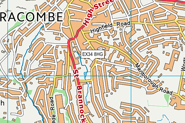 EX34 8HG map - OS VectorMap District (Ordnance Survey) EX34 8HG map - OS VectorMap District (Ordnance Survey)