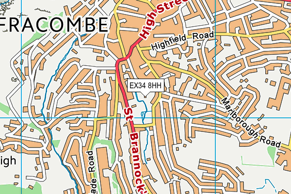 EX34 8HH map - OS VectorMap District (Ordnance Survey) EX34 8HH map - OS VectorMap District (Ordnance Survey)