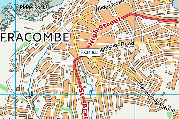 EX34 8JJ map - OS VectorMap District (Ordnance Survey) EX34 8JJ map - OS VectorMap District (Ordnance Survey)
