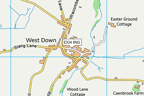 EX34 8NQ map - OS VectorMap District (Ordnance Survey) EX34 8NQ map - OS VectorMap District (Ordnance Survey)