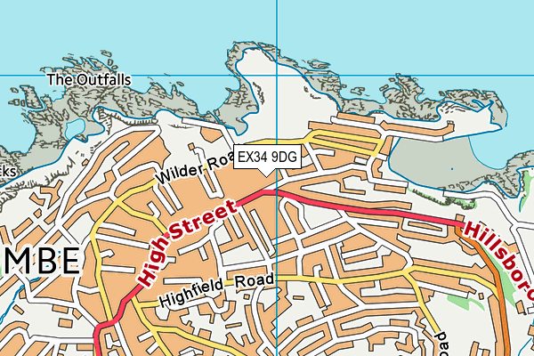 EX34 9DG map - OS VectorMap District (Ordnance Survey) EX34 9DG map - OS VectorMap District (Ordnance Survey)