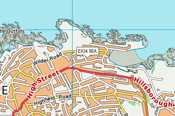 EX34 9EA map - OS VectorMap District (Ordnance Survey) EX34 9EA map - OS VectorMap District (Ordnance Survey)