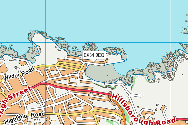 EX34 9EQ map - OS VectorMap District (Ordnance Survey) EX34 9EQ map - OS VectorMap District (Ordnance Survey)