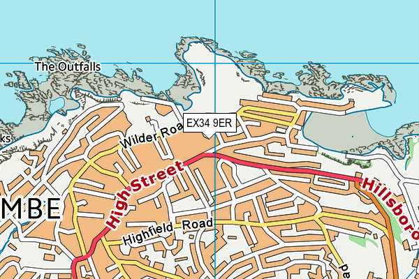 EX34 9ER map - OS VectorMap District (Ordnance Survey) EX34 9ER map - OS VectorMap District (Ordnance Survey)