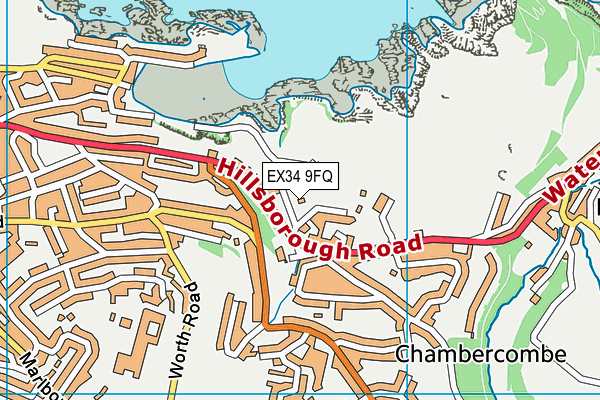 EX34 9FQ map - OS VectorMap District (Ordnance Survey) EX34 9FQ map - OS VectorMap District (Ordnance Survey)