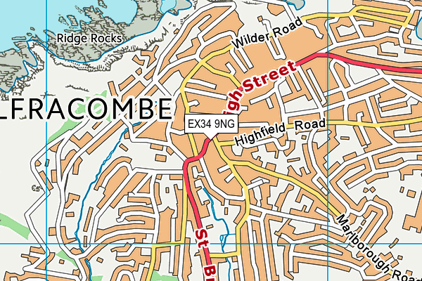 EX34 9NG map - OS VectorMap District (Ordnance Survey) EX34 9NG map - OS VectorMap District (Ordnance Survey)