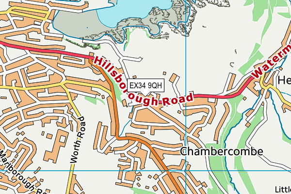 EX34 9QH map - OS VectorMap District (Ordnance Survey) EX34 9QH map - OS VectorMap District (Ordnance Survey)